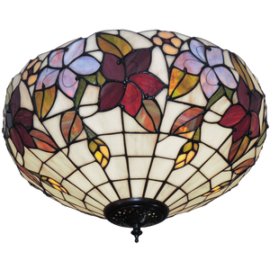 Summer Garden Medium Flush Tiffany Ceiling Light